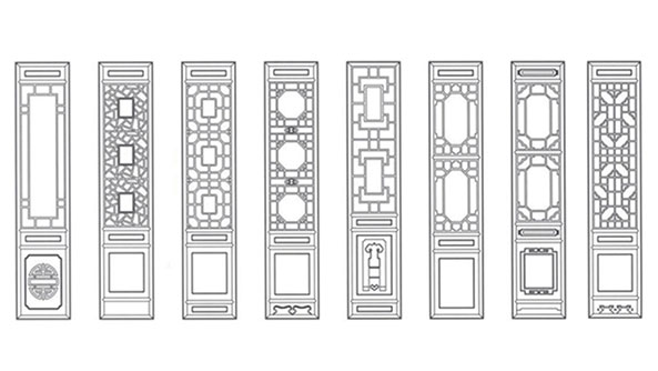 静安喜迎门中式花格CAD设计图样式大全